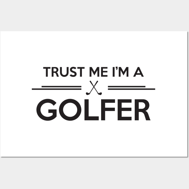 Trust me golfer Wall Art by nektarinchen